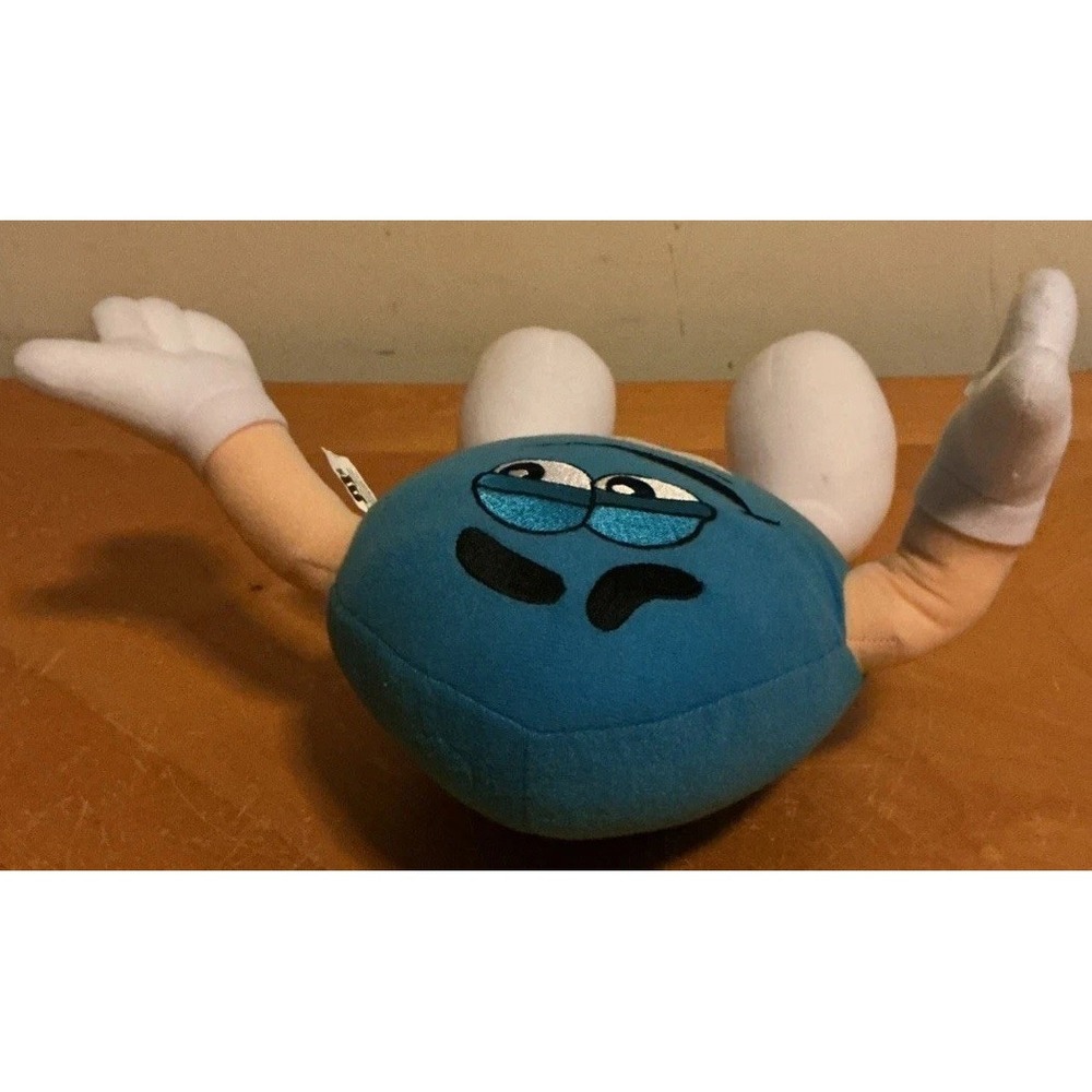 Mars Candy M&M 10" Wire Posable Stuffed Plush Blue M&M Character - Picture 5 of 6